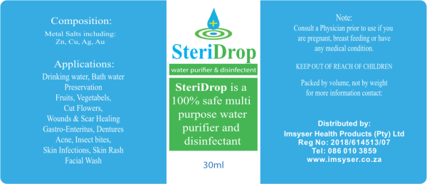 Steri Drops Label