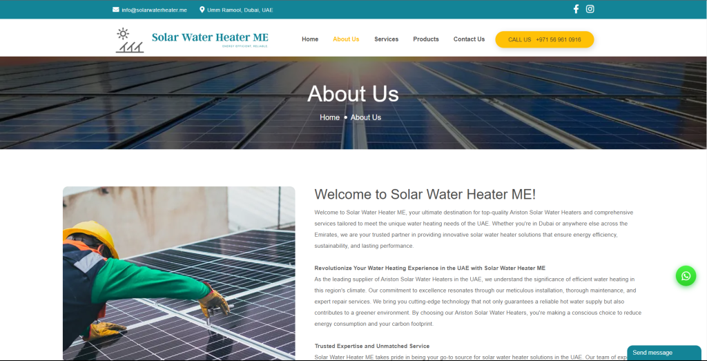 SOLAR WATERHEATER ME