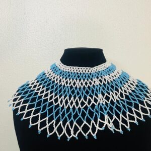 Blue and white Beads