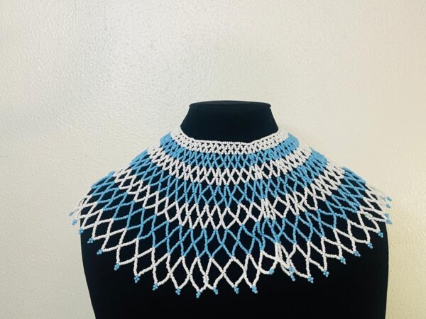 Blue and white Beads
