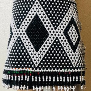 Handmade Skirt Black and white Beads