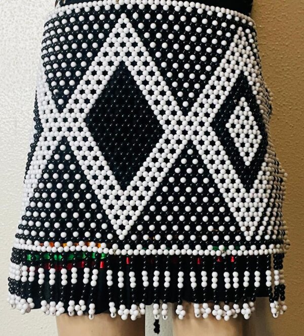 Handmade Skirt Black and white Beads