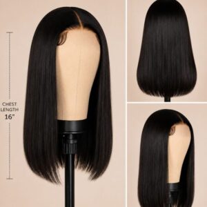 Peruvian 5x5 straight lace wig